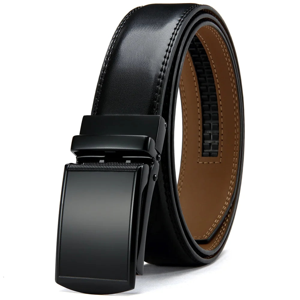 Mens Leather Belt Multiple Colors Automatic Available Belts Leisure Fashion Ratchet Belts for Men Pants Waistband