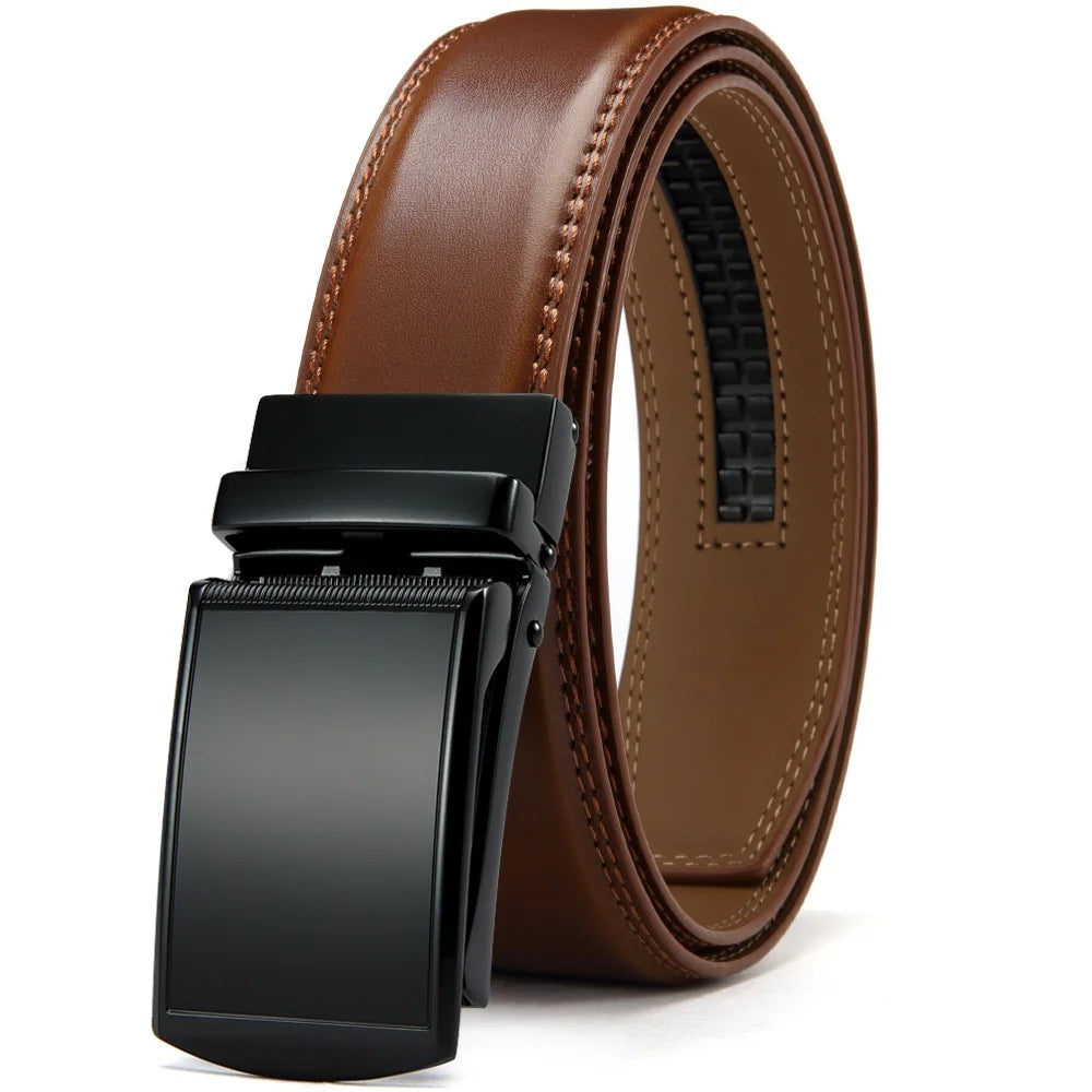 Mens Leather Belt Multiple Colors Automatic Available Belts Leisure Fashion Ratchet Belts for Men Pants Waistband