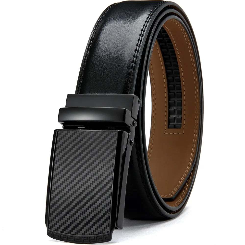 Mens Leather Belt Multiple Colors Automatic Available Belts Leisure Fashion Ratchet Belts for Men Pants Waistband