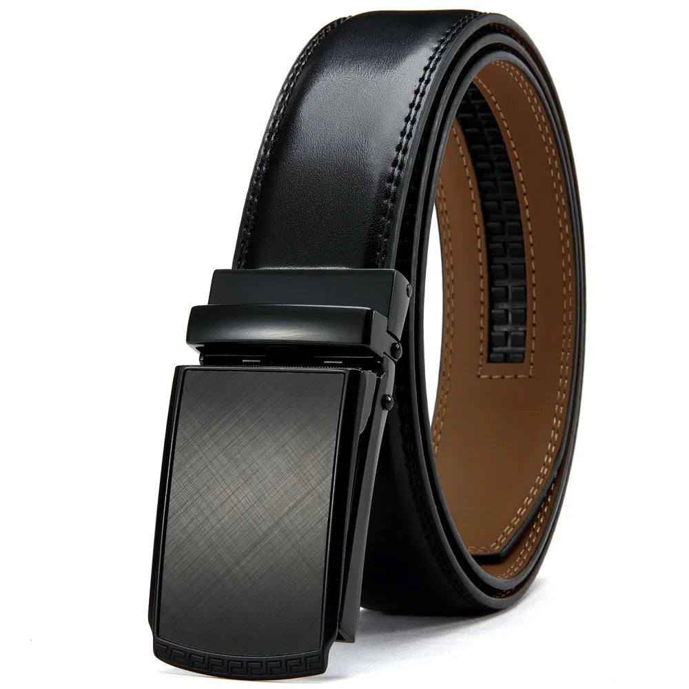 Mens Leather Belt Multiple Colors Automatic Available Belts Leisure Fashion Ratchet Belts for Men Pants Waistband