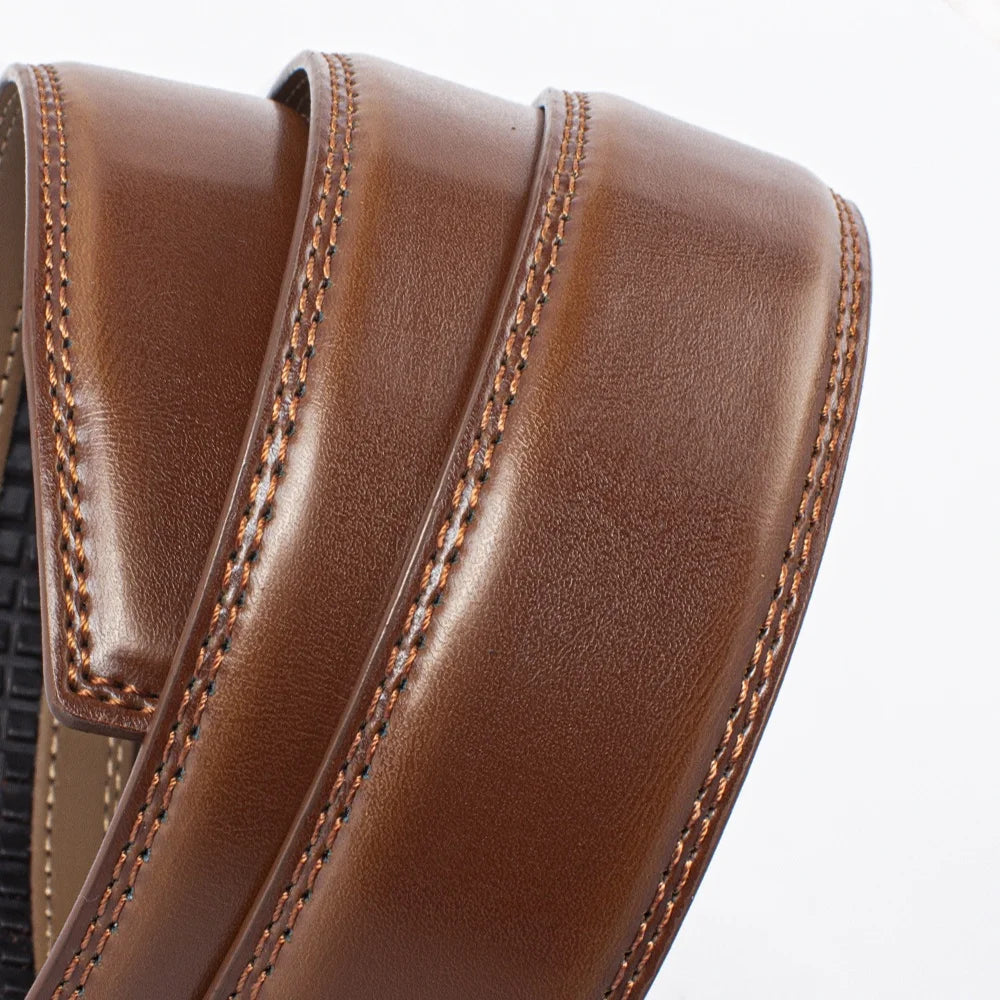 Mens Leather Belt Multiple Colors Automatic Available Belts Leisure Fashion Ratchet Belts for Men Pants Waistband