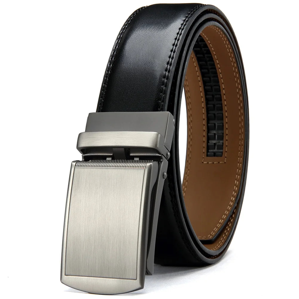 Mens Leather Belt Multiple Colors Automatic Available Belts Leisure Fashion Ratchet Belts for Men Pants Waistband
