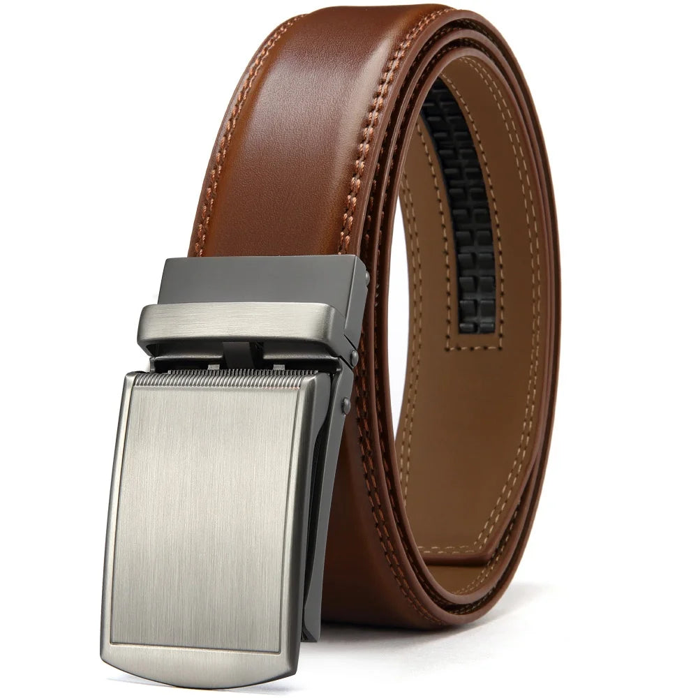 Mens Leather Belt Multiple Colors Automatic Available Belts Leisure Fashion Ratchet Belts for Men Pants Waistband
