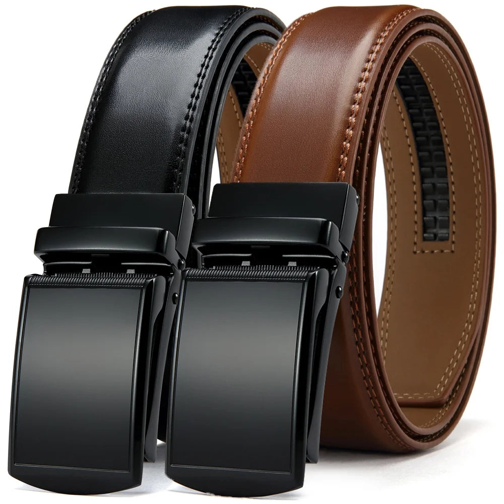 Mens Leather Belt Multiple Colors Automatic Available Belts Leisure Fashion Ratchet Belts for Men Pants Waistband