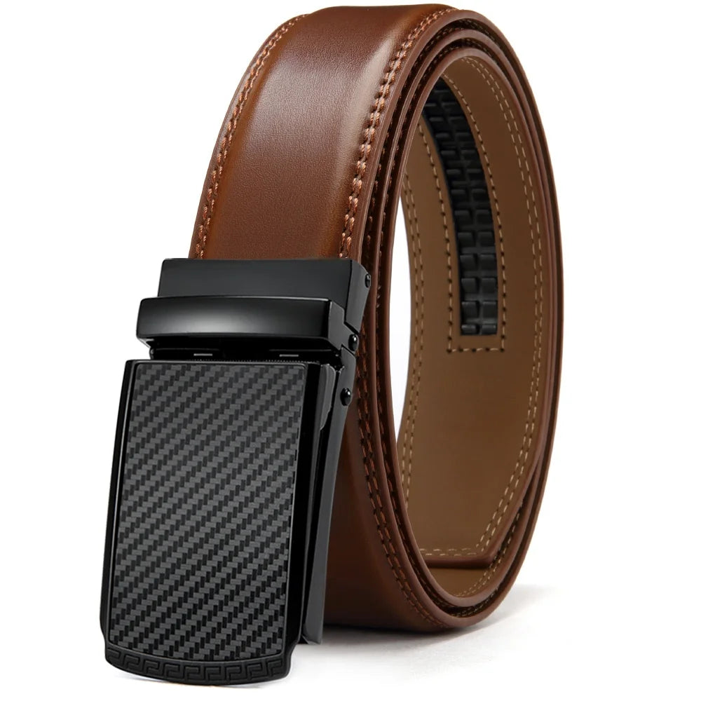 Mens Leather Belt Multiple Colors Automatic Available Belts Leisure Fashion Ratchet Belts for Men Pants Waistband